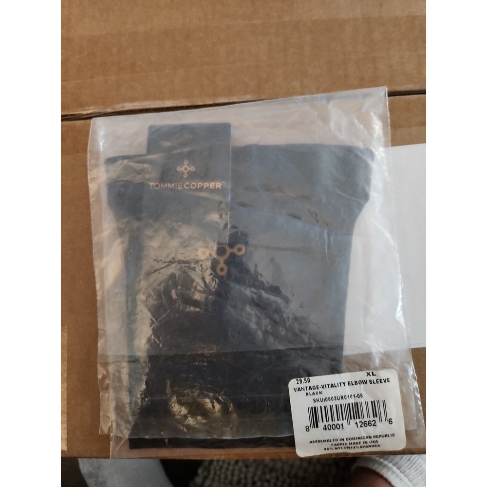 Tommie Copper Vitality Elbow Sleeve, Size XL, Black New SEALED